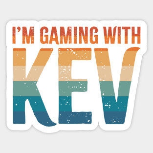 I'm Gaming with Kev Classic Retro Sunset Sticker